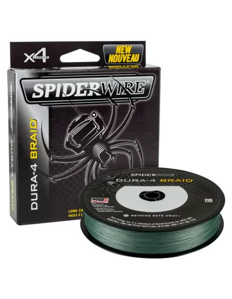 Spiderwire Dura 4 Capi Treccia da Pesca 150 mt Verde Scuro Fili da pesca Spiderwire