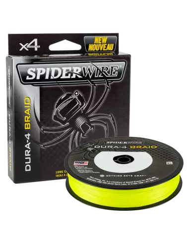 Spiderwire Dura 4 Capi Treccia da Pesca 150 mt Yellow Fili da pesca Spiderwire