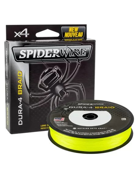 Spiderwire Dura 4 Capi Treccia da Pesca 150 mt Yellow Fili da pesca Spiderwire