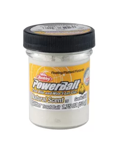 Berkley Powerbait Glitter Trout Bait White Pastella per Trote Aglio Esche da pesca Berkley