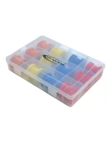 Maver Box 12 Rotolini porta Terminali in Scatola Trasparente Scatole per la Pesca Maver