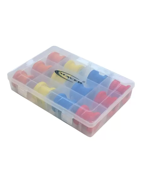 Maver Box 12 Rotolini porta Terminali in Scatola Trasparente Scatole per la Pesca Maver