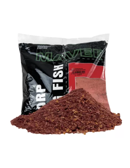 Maver Carp Red Soul Pastura Rossa Ideale per Carpe 2.5 kg Gusto Fragola Pasture Maver