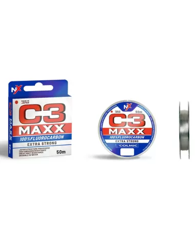 Colmic C3 Maxx Fluorocarbon Invisibile in Acqua 50 mt Fili da pesca Colmic