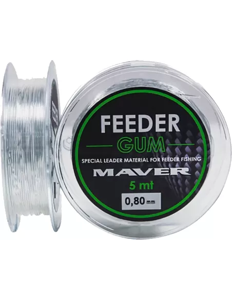 Maver Feeder Gum Filo Elastico per la Pesca a Feeder 5 mt Fili Elastici Maver