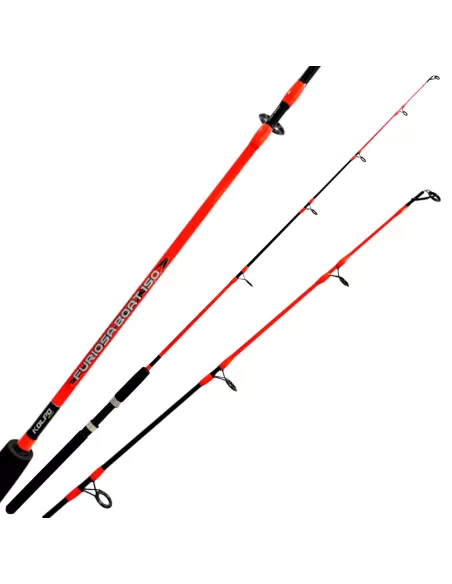 Kolpo Furiosa Boat Canna da Pesca Mono Pezzo 150 cm Trainetta Costiera Bolentino Canne da pesca Kolpo