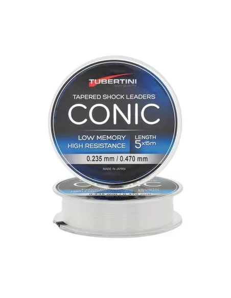 Tubertini Conic Shok Leader Conici Surfcasting 15 mt 5pz Fili da pesca Tubertini