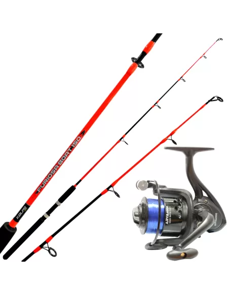 Kolpo kit Bolentino Trainetta Costiera Canna + Mulinello + Filo Kit da pesca Kolpo