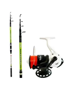 Kit Surfcasting con Canna 4.20 mt 150/200 gr + mulinello 8000 + filo 0.40 mm Kit da pesca Kolpo
