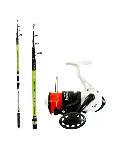 Kit Surfcasting con Canna 4.20 mt 150/200 gr + mulinello 8000 + filo 0.40 mm Kit da pesca Kolpo