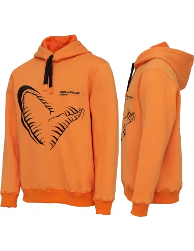 Savage Mega Jaw Hoodie Felpa con Cappuccio in Cotone Abbigliamento da pesca Savage Gear