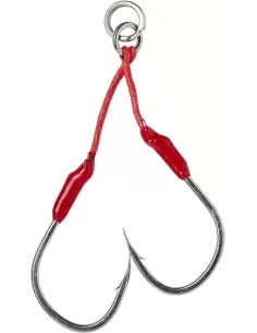 Savage Gear Bloody Assist Hook SJ Doppio Assist Conf da 2pz Ami Occhiello da Pesca Savage Gear