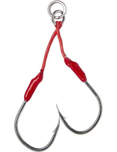 Savage Gear Bloody Assist Hook SJ Doppio Assist Conf da 2pz Ami Occhiello da Pesca Savage Gear