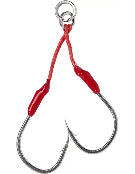 Savage Gear Bloody Assist Hook SJ Doppio Assist Conf da 2pz Ami Occhiello da Pesca Savage Gear