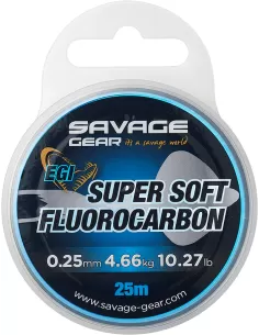 Savage Gear Super Soft Fluorocarbon Appositamente Pesca Egi 25 mt Fluorocarbon Savage Gear
