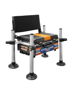 Colmic Veteran 110 Basic Station Panchetto con Gambe da 36 mm e Schienale Reclinabile Panchetti Sedie e Accessori Colmic
