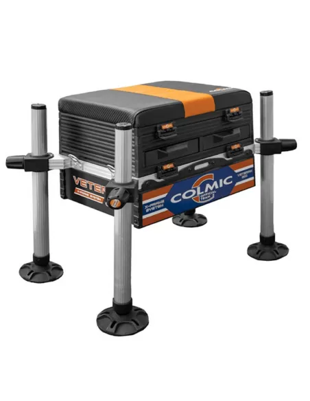 Colmic Veteran 300 Basic Station Panchetto con Gambe da 36 mm + Modulo con due Cassetti Frontali Panchetti Sedie e Accessori ...