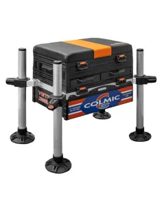 Colmic Veteran 400 Basic Station Panchetto con Gambe da 36 mm + Modulo Cassetto Laterale + Modulo due Cassetti Frontali Panch...