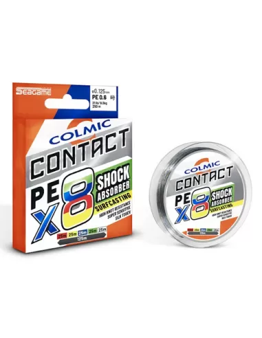 Colmic Contact 250 mt 8X Surfcasting Braid Multicolor 5 Colori Trecciati Colmic