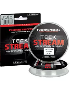 Colmic Teck Stream 50 mt Filo per Terminali Fluorine Process Fili da pesca Colmic