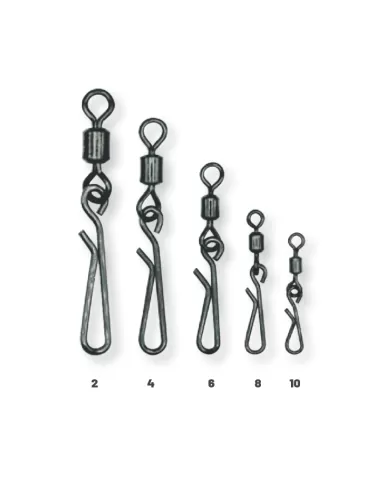 Colmic Rolling + Hanging Snap Girella Rolling con Moschettone Rapido 12 pz Minuteria Colmic