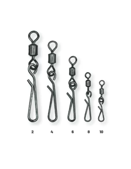 Colmic Rolling + Hanging Snap Rolling Swivel with Quick Snap Hook 12 pcs