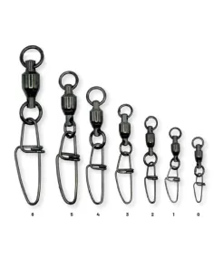 Colmic Ball Bearing + Insurance Snap Girelle con Cuscinetto e Moschettone Robusto Girelle Colmic