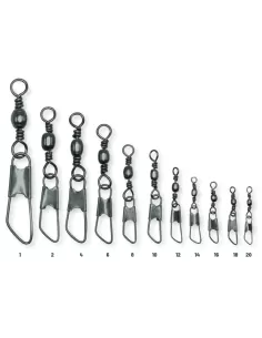 Colmic Barrel + Safety Snap 12 pz Girella con Moschettone Girelle Colmic