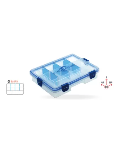 Colmic Sealed Boxe 402 Scatola Porta Accessori Modulabile Scatole per la Pesca Colmic