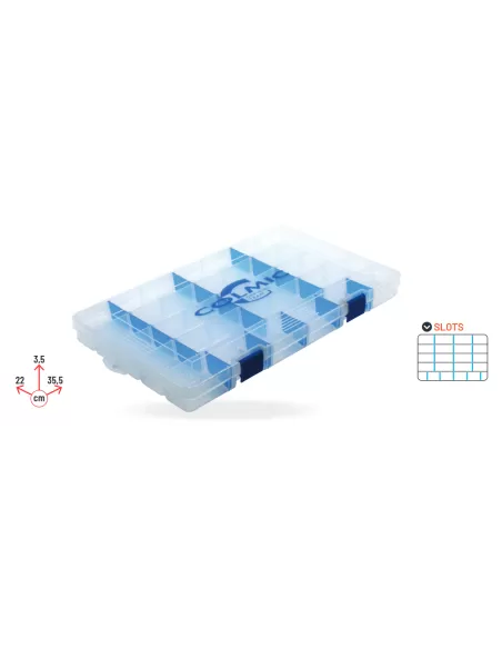Colmic Horizon Boxe 405 Scatola Porta Accessori Modulabile 22x3.5x35.5 cm Scatole per la Pesca Colmic