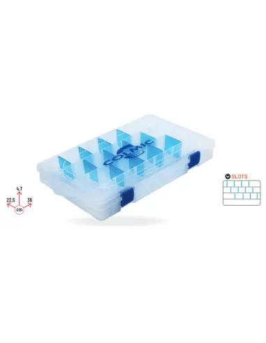Colmic Horizon Boxe 406 Scatola Porta Accessori Modulabile 22.5x4.7x36 cm Scatole per la Pesca Colmic