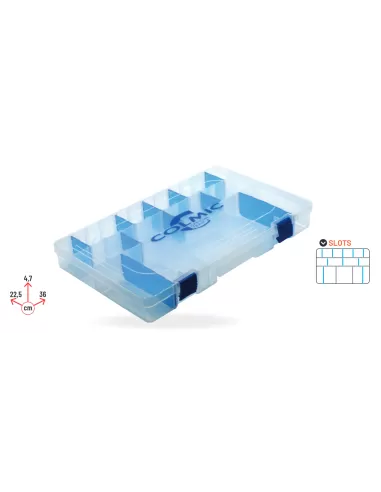 Colmic Horizon Boxe 407 Scatola Porta Accessori Modulabile 22.5x4.7x36 cm Scatole per la Pesca Colmic