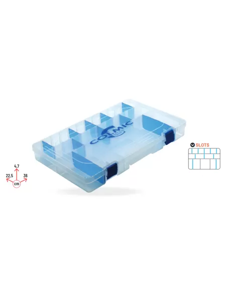 Colmic Horizon Boxe 407 Scatola Porta Accessori Modulabile 22.5x4.7x36 cm Scatole per la Pesca Colmic