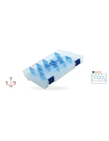 Colmic Horizon Boxe 408 Scatola Porta Accessori Modulabile 18x4.3x27.5 cm Scatole per la Pesca Colmic