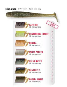 Herakles Shad Ow Offerta Artificiali Spinning Bass 7 cm 8 pz Esche Artificiali Herakles