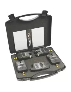 Mistrall Segnalatori Carpfishing in Offerta 4+1 con Custodia Impermeabili Avvisatori Carpfishing Mistrall