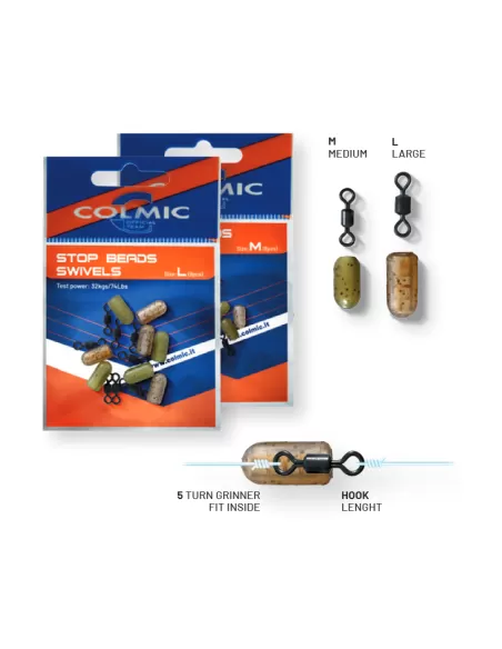 Colmic Stop Beads Swivels 8 pcs
