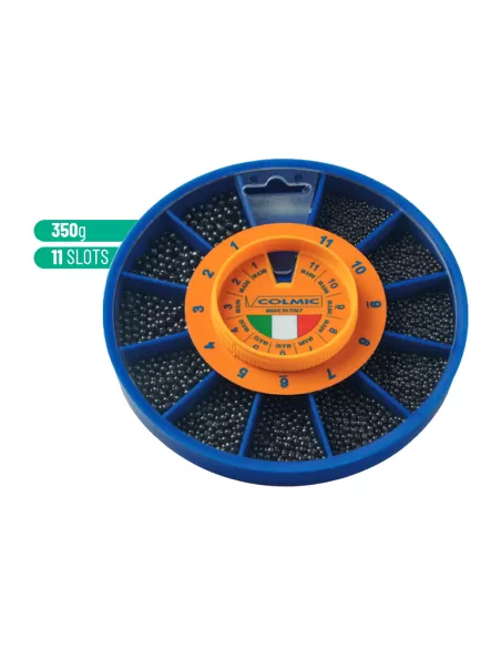 Colmic Mascot Gigante con Pallini Spaccati 11 Misure Scatole Mascot Piombi Assortiti Colmic