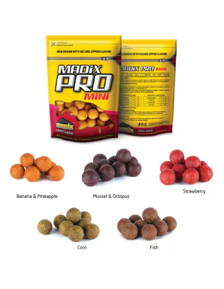 Madix Boilies Pro da Innesco ad Alta Solubilità e Alto Potere Adescante 250gr 20 mm Boilies Madix