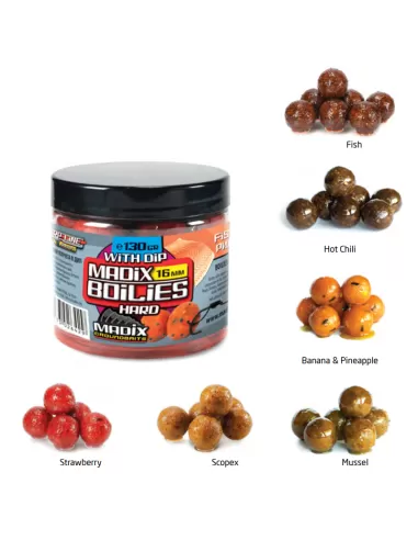Madix Boilies da Innesco Con Dip Hard ad Alto Potere Adescnte 130 gr 20 mm Boilies Madix