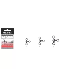Mistrall Cross Rolling Swivel Fishing Swivels 10 pcs