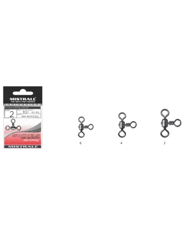 Mistrall Cross Rolling Swivel Girelle da Pesca 10 pz Girelle Mistrall