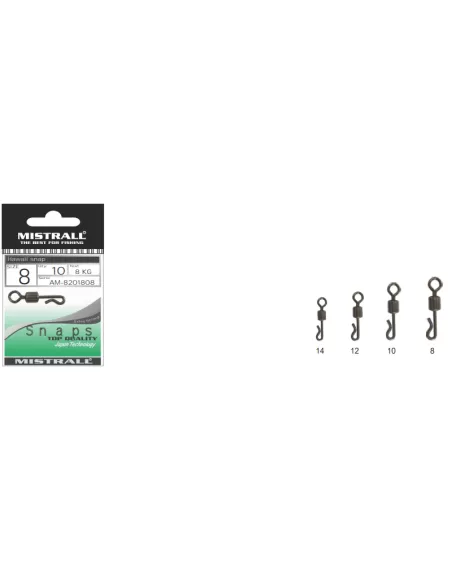 Mistrall Q-Swing Snap Girella Rolling con Attacco Rapido 10pz Girelle Mistrall