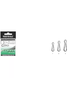 Mistrall Hawaii Snap Moschettone da Pesca 10 pz Girelle Mistrall