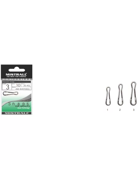 Mistrall Hawaii Snap Moschettone da Pesca 10 pz Girelle Mistrall