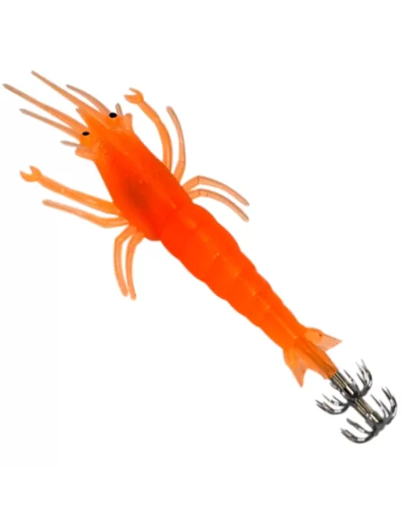 Kolpo Totanara Shrimp Cuttlefish Jig Offer 10 Cm Orange Color with Passing Rod