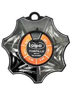Kolpo Mascot con Torpille Tornire Calibrate con Morbida Guaina a silicone Forata 25 pz Scatole Mascot Piombi Assortiti Kolpo