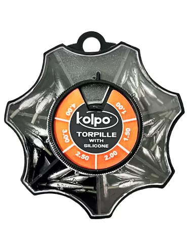 Kolpo Mascot con Torpille Tornire Calibrate con Morbida Guaina a silicone Forata 25 pz Scatole Mascot Piombi Assortiti Kolpo