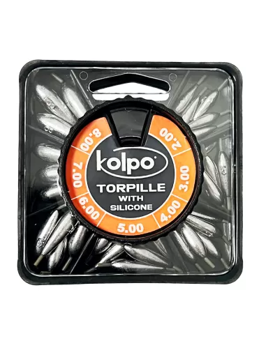 Kolpo Mascot con Torpille Tornire Calibrate con Morbida Guaina a silicone Forata 30 pz Scatole Mascot Piombi Assortiti Kolpo