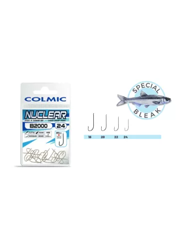 Colmic Nuclear B2000 Ami da Pesca per Alborelle e Gardon 20 pz Ami da pesca Colmic